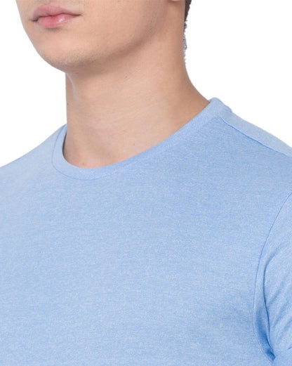 Mens Crew Neck T Shirt Blue