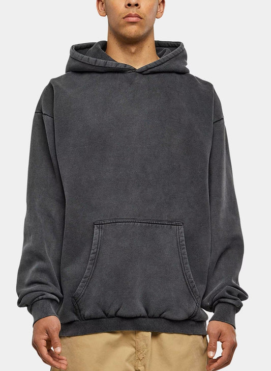 Mens Hooded Fleece Sweatshirt Stone