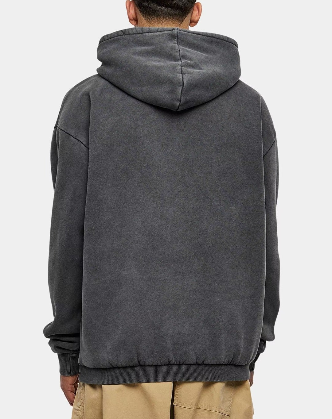 Mens Hooded Fleece Sweatshirt Stone