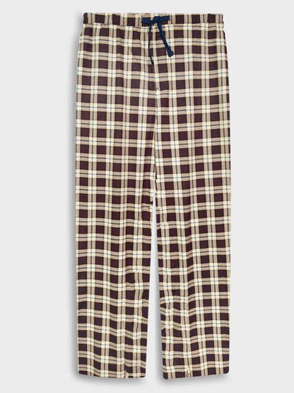 Mens Winter Pyjama Set Navy-Maroon