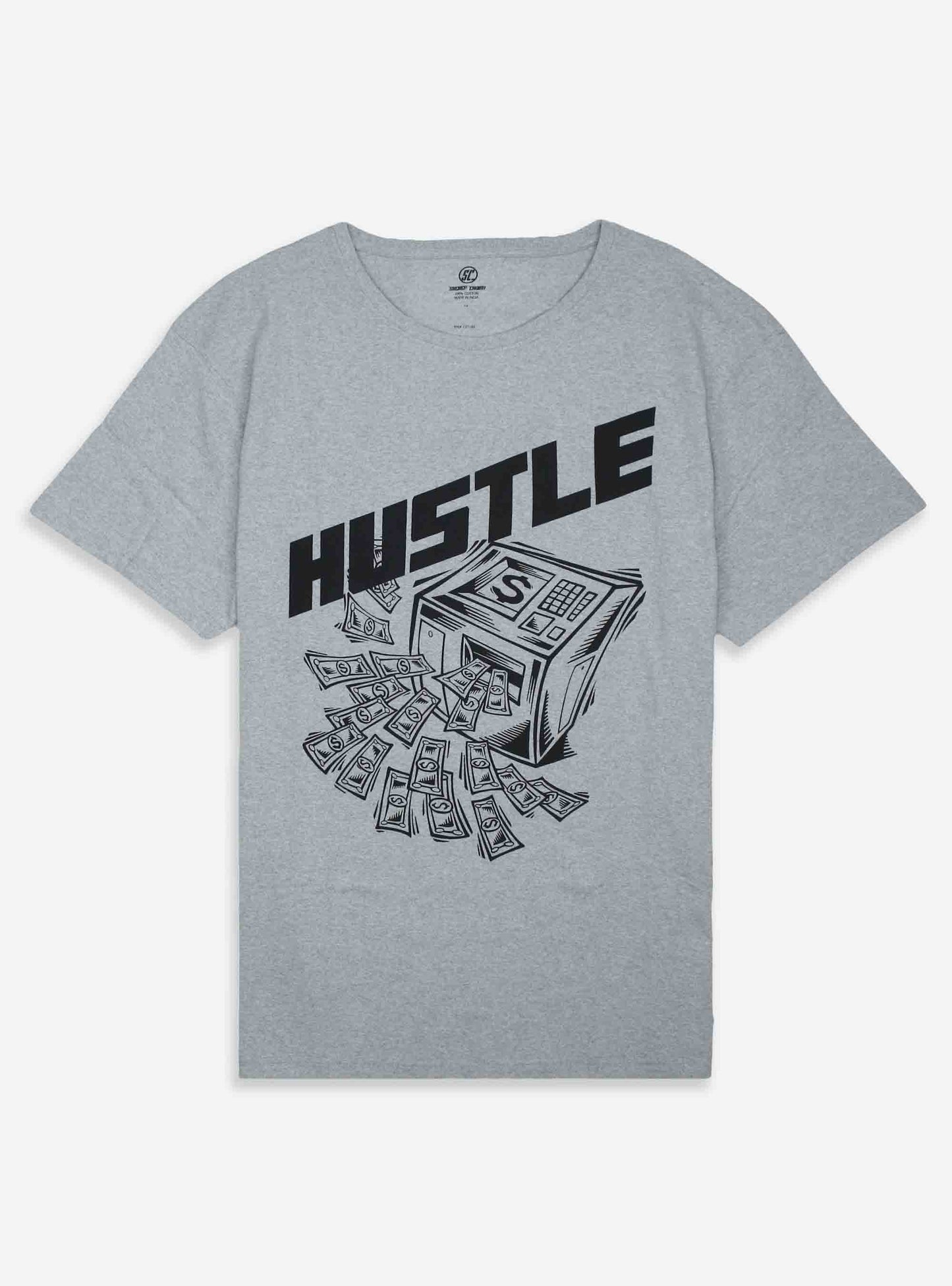 SACRED CROWN Oversize Grey Hustle T Shirt