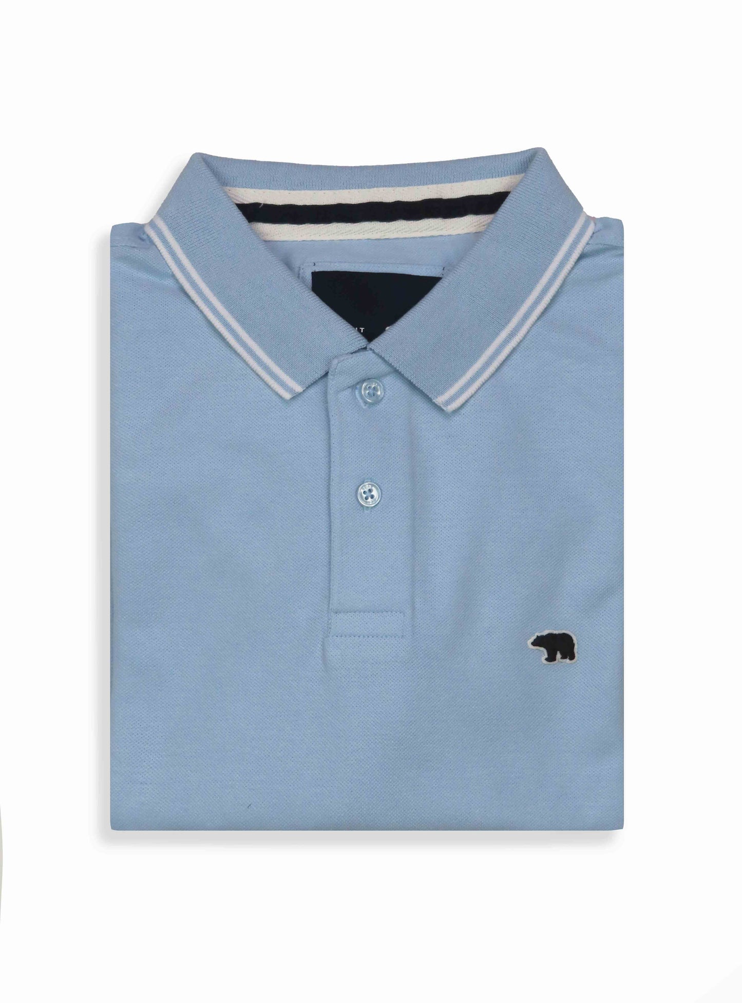 Ice Blue Long Sleeve Polo T-Shirt