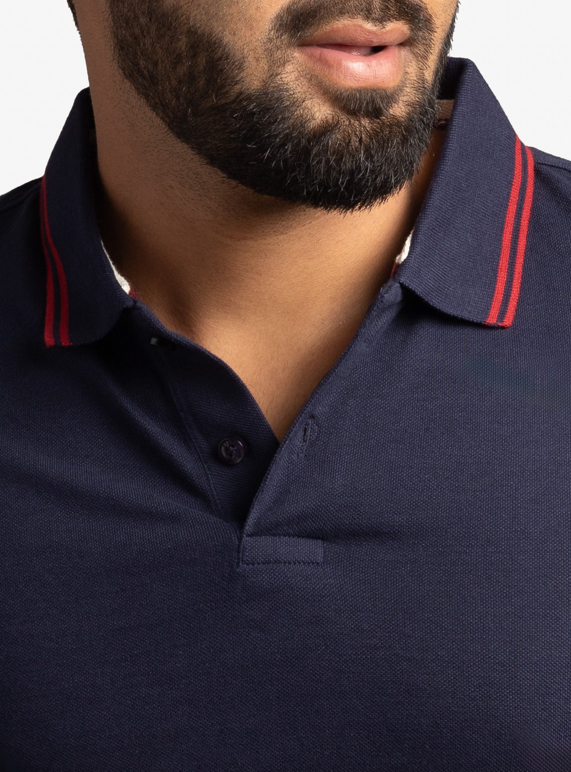 Navy Long Sleeve Polo T-Shirt