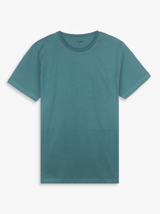 Mens Crew Neck Cool Green T Shirt