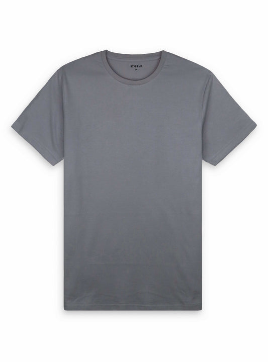 Mens Crew Neck Grey T Shirt