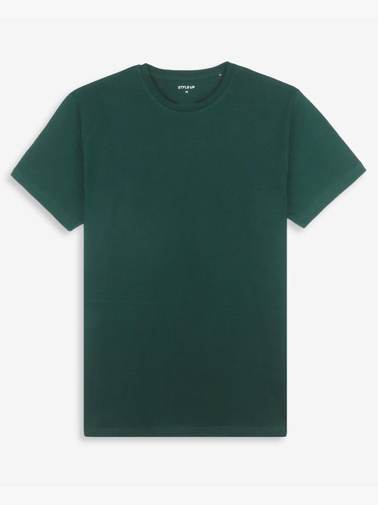 Mens Crew Neck Pine Green T Shirt