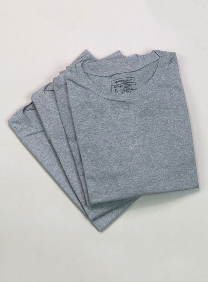 Mens Crew Neck Undershirt Grey Melange