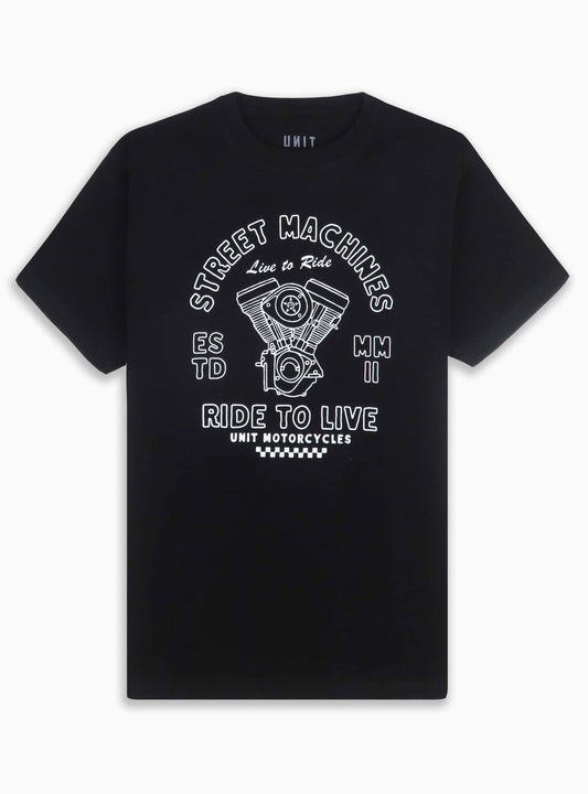 Mens Printed T Shirt Black / Street