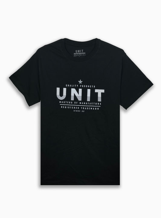 Mens Printed T Shirt Black / Unit