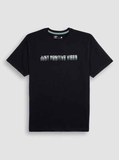 Mens Printed T Shirt Black