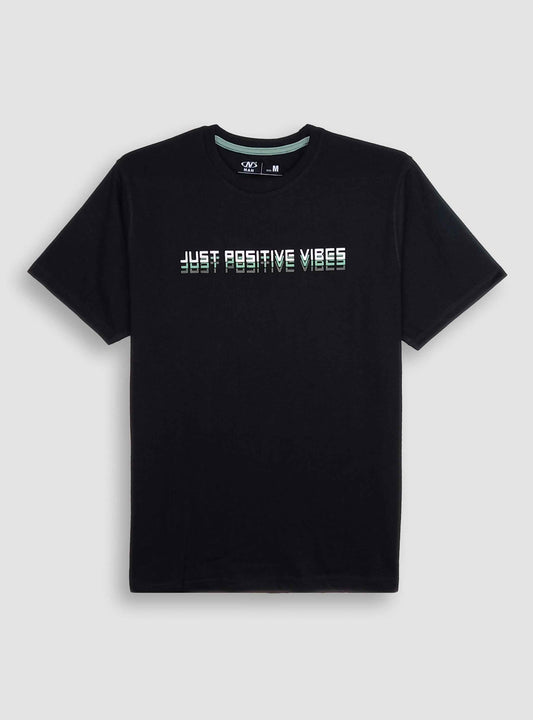 Mens Printed T Shirt Black