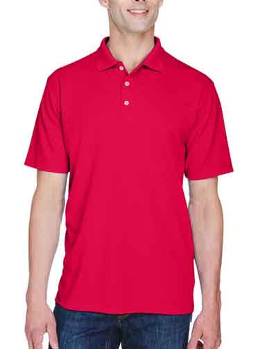 Mens Active Wear Red Polo