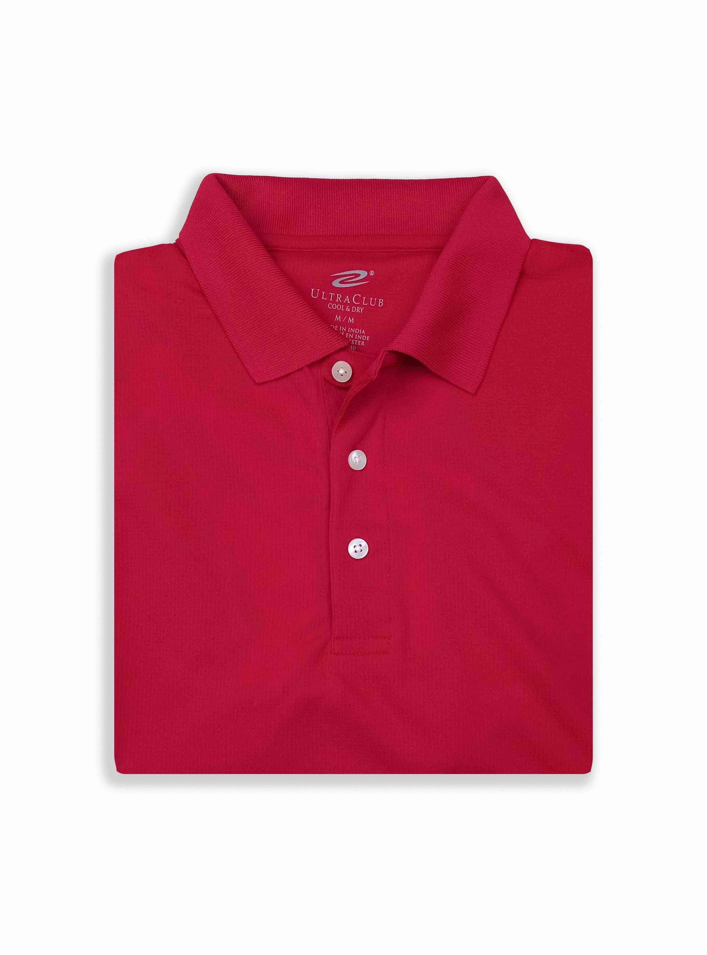 Mens Active Wear Red Polo