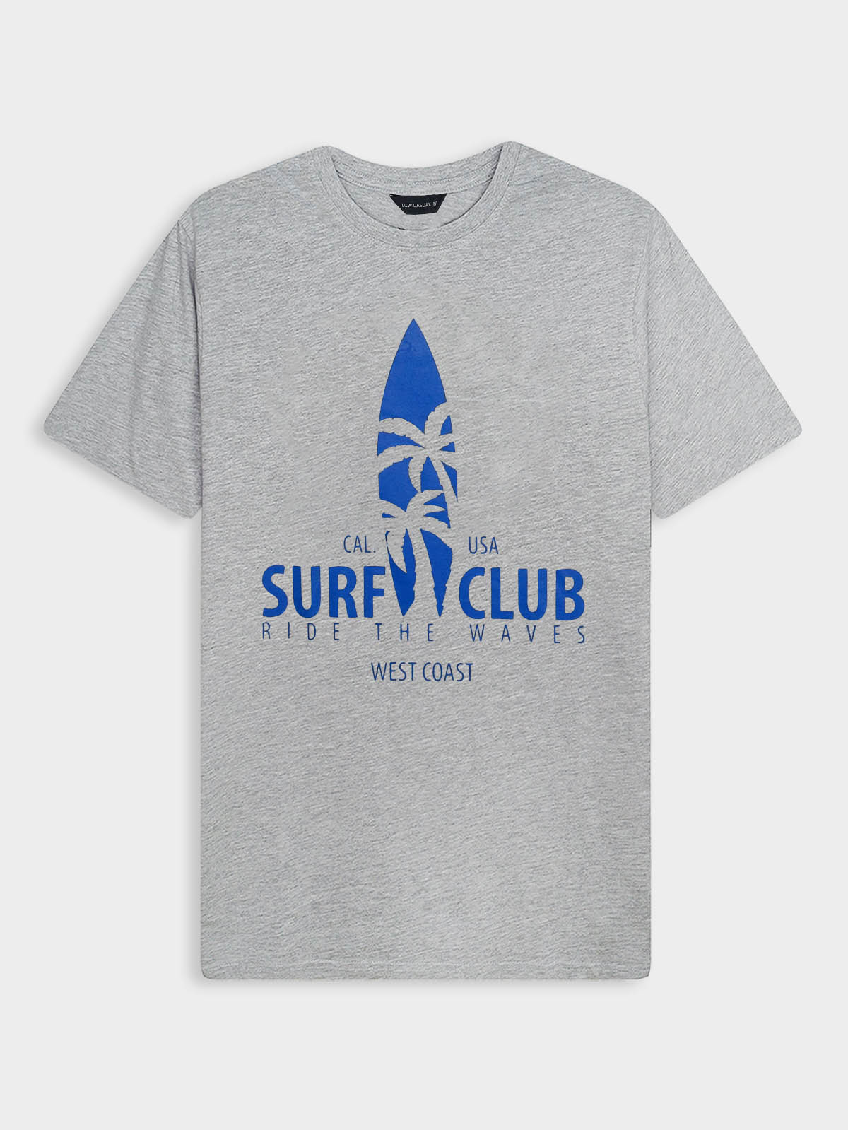 Mens Printed T Shirt Grey