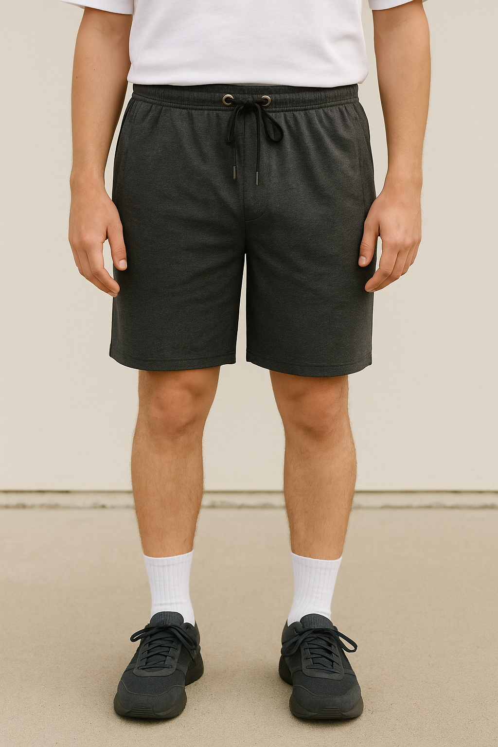 Mens French Terry Charcoal Shorts