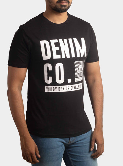 Mens Printed T Shirt Black