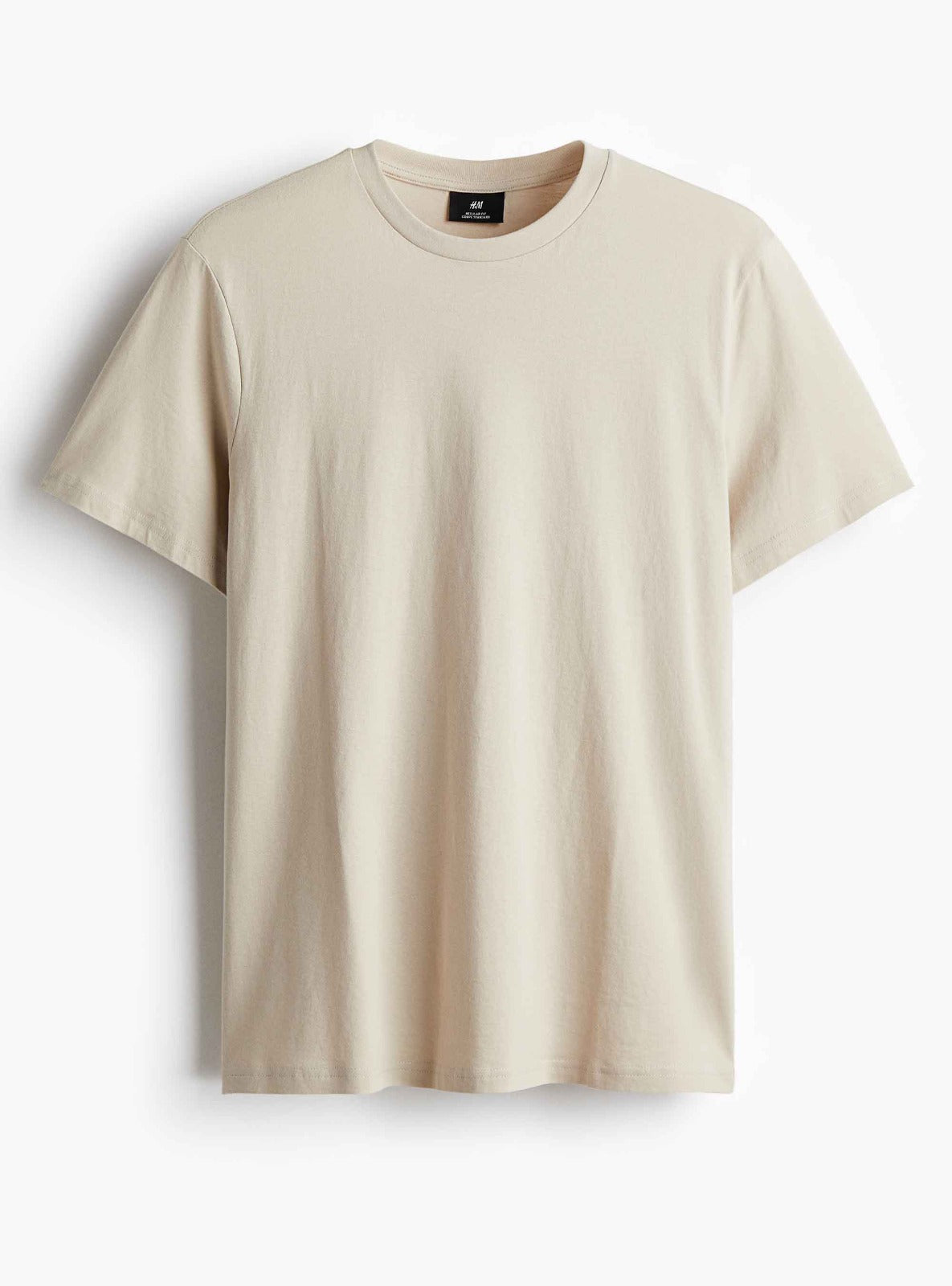 Mens Regular Fit T Shirt Beige