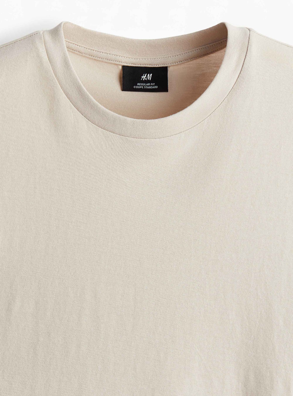 Mens Regular Fit T Shirt Beige