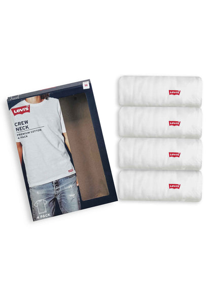 Mens 4 Pack White T-Shirts