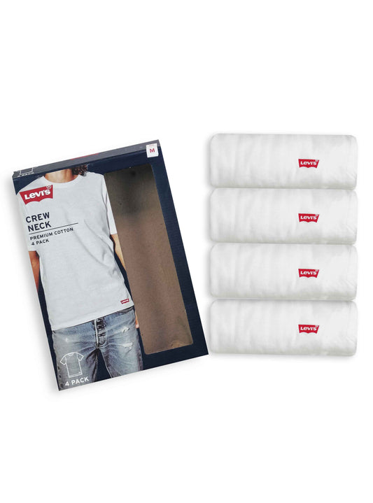 Mens 4 Pack White T-Shirts