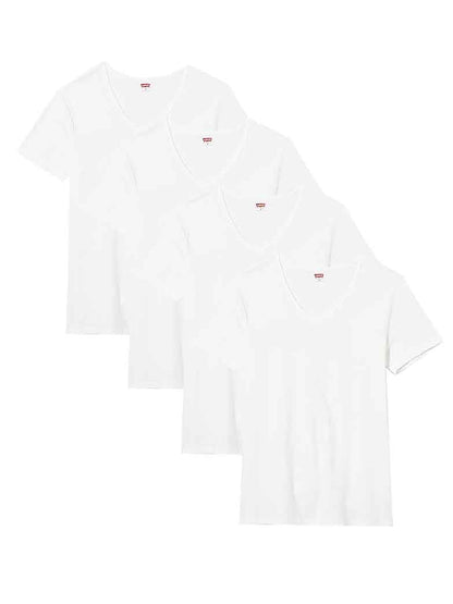 Mens 4 Pack White T-Shirts