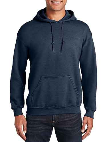 Mens Hooded Pullover Sweatshirt Navy