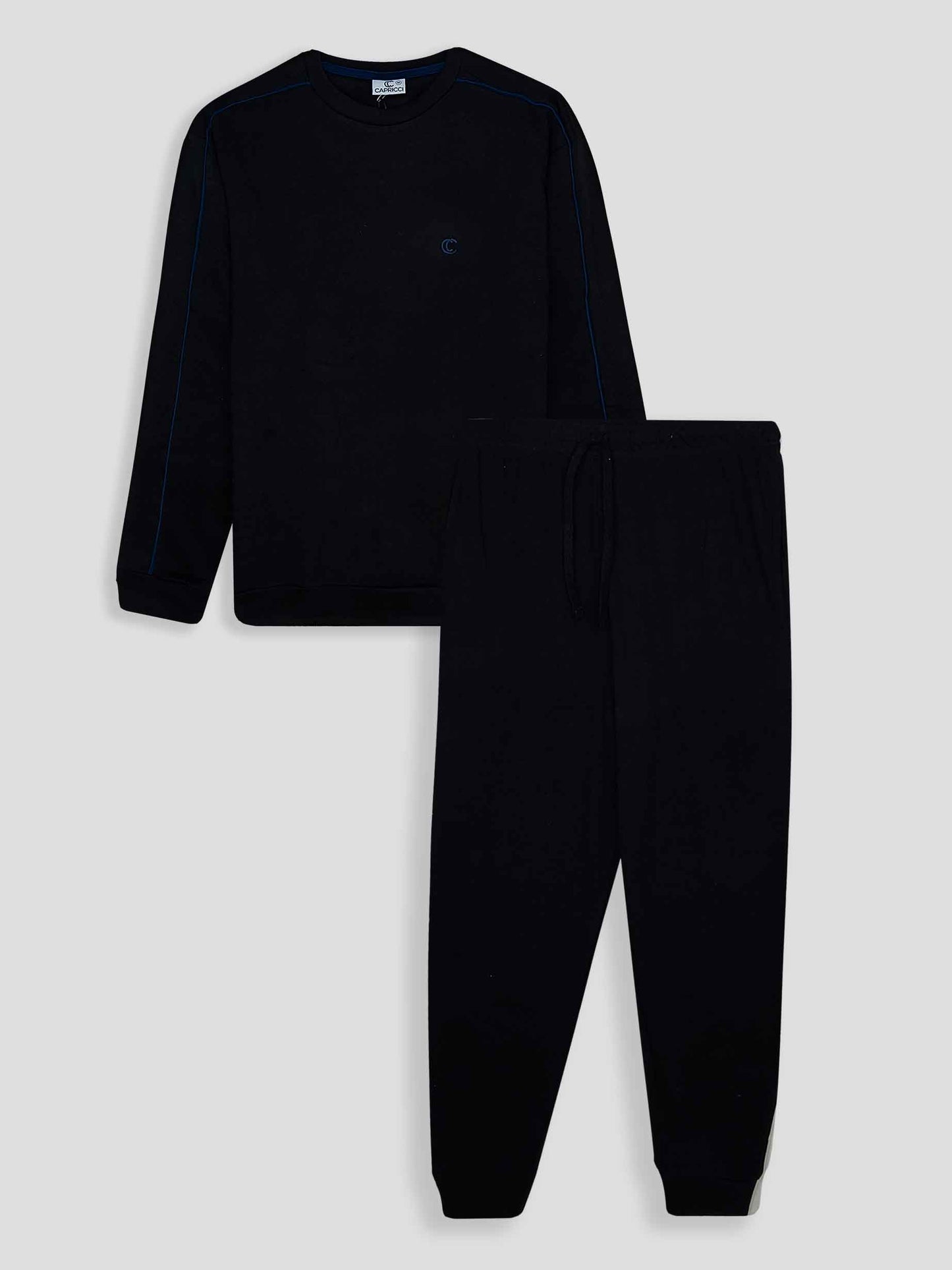 Mens's Interlock Winter Black Pyjama Set Box Pack