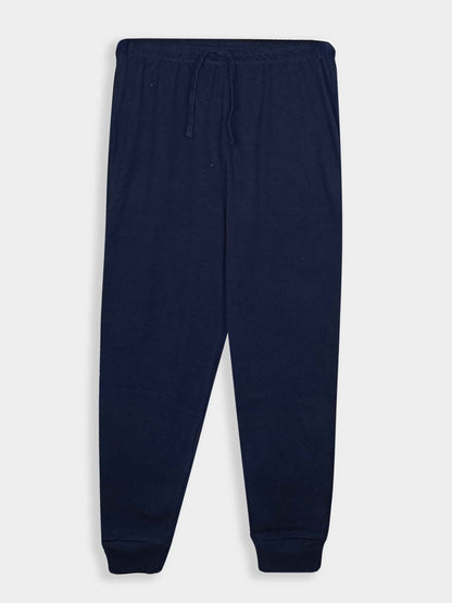 Mens's Interlock Winter Navy Pyjama Set Box Pack