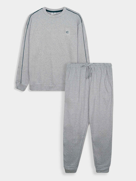 Mens's Interlock Winter Grey Pyjama Set