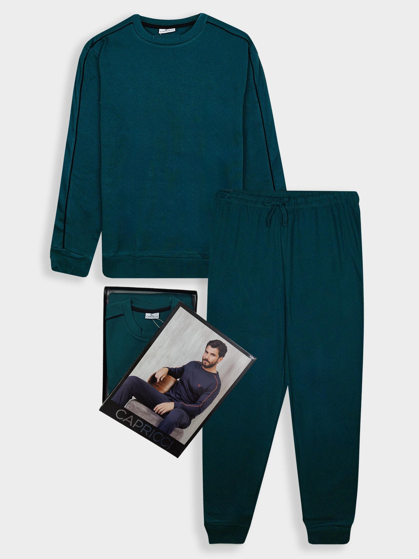 Mens's Interlock Winter Green Pyjama Set Box Pack