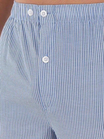 Mens Woven Collar Pyjama Set