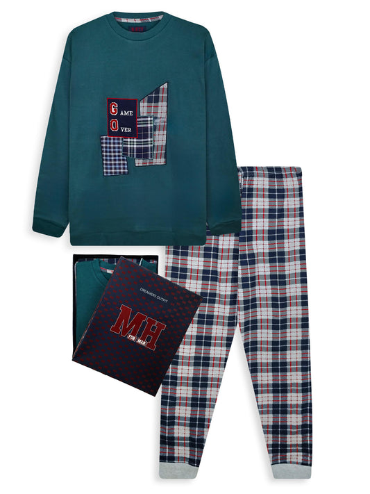 Mens Interlock Winter Pyjama Set Box Packaged