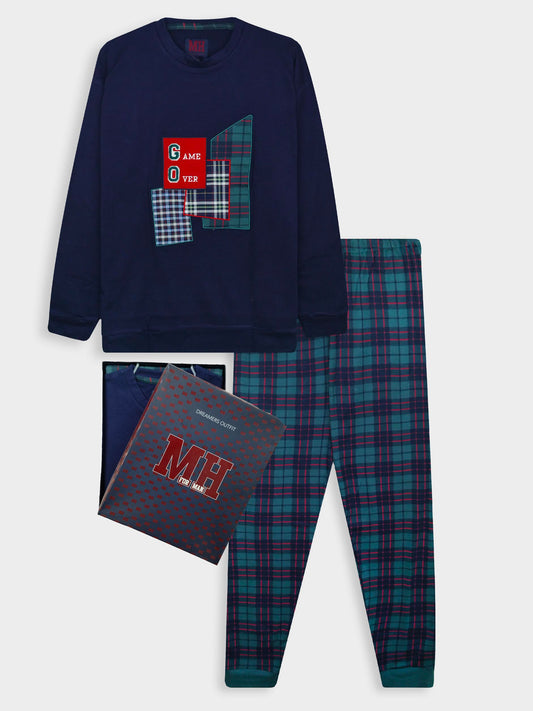 Mens Interlock Winter Pyjama Set Box Packaged