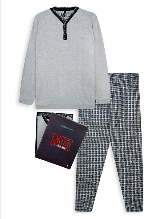 Mens Interlock Winter Pyjama Set Box Packaged