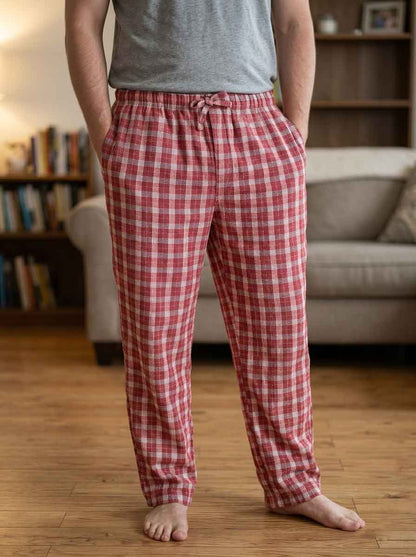 Mens Woven Flannel Pants Mixed Colours