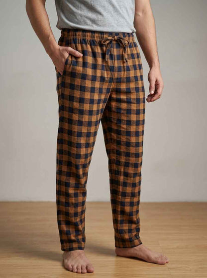 Mens Woven Flannel Pants Mixed Colours