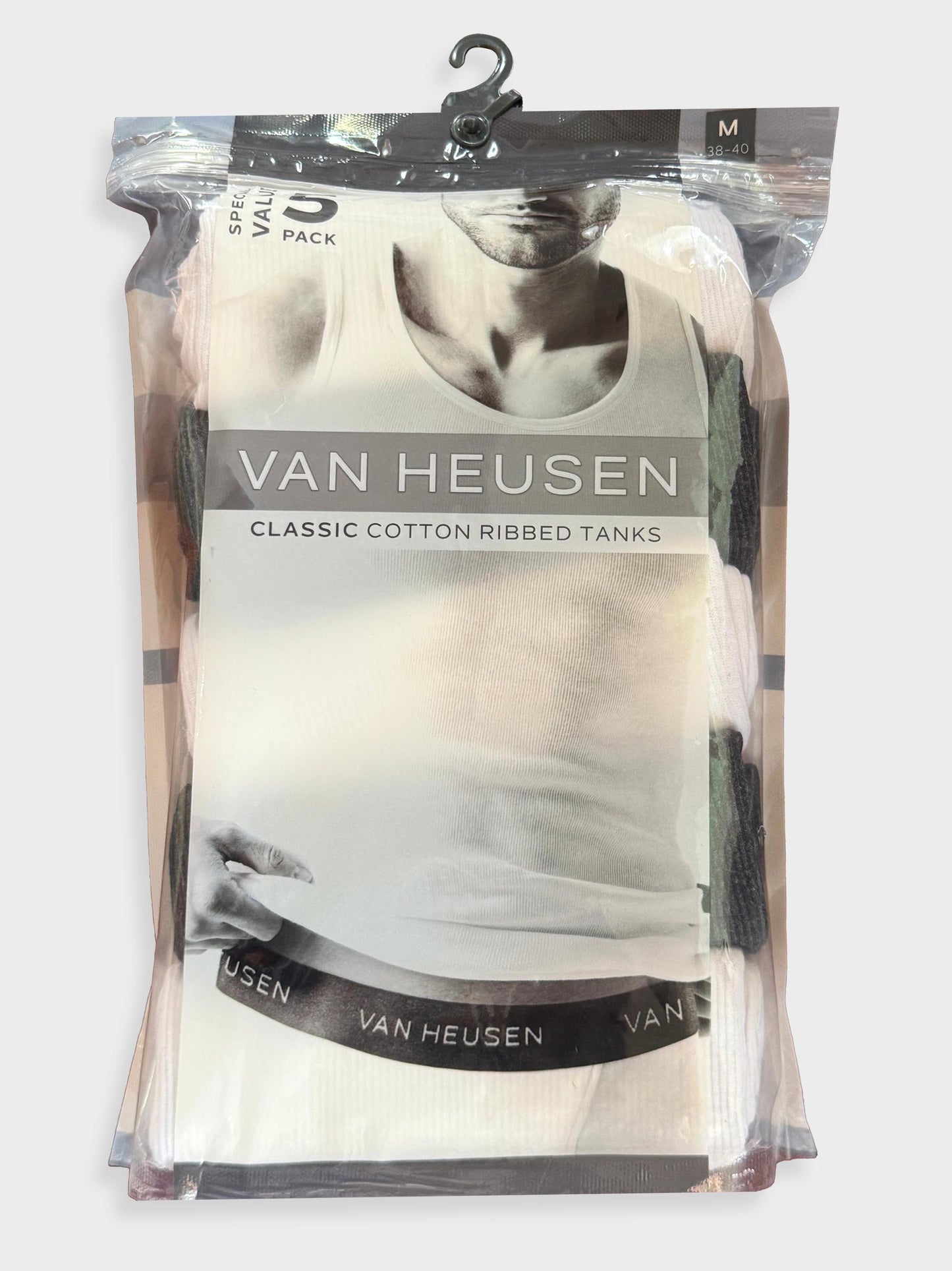 Mens 5 Pack Ribbed Tanks