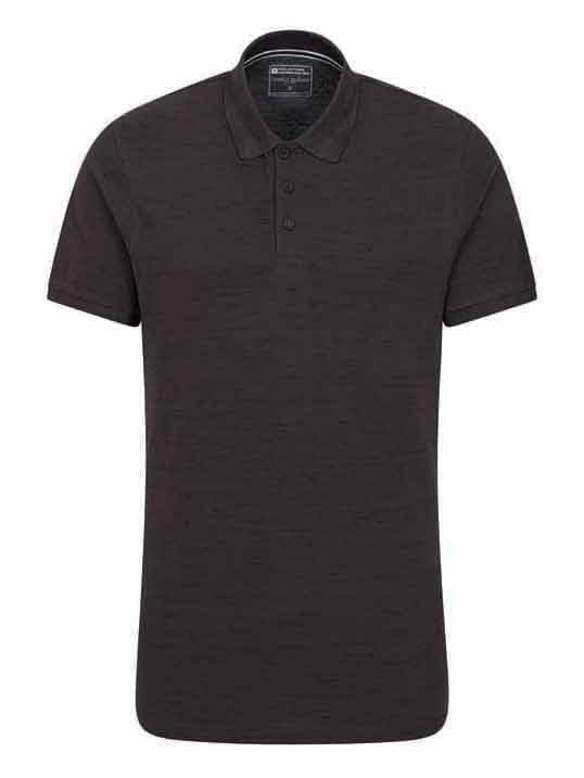 Mens Slub Textured Grey Polo  Shirt
