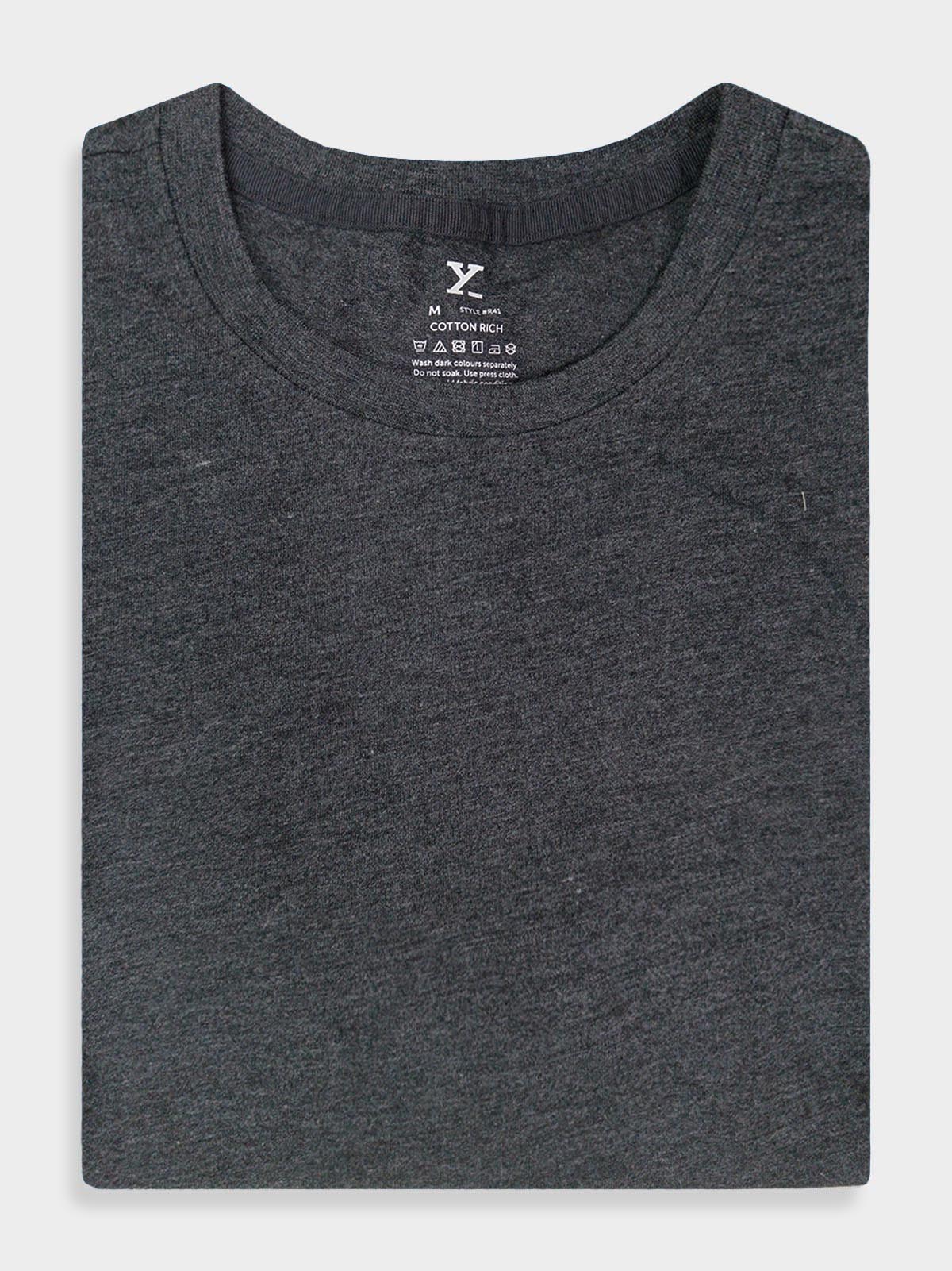 Mens Crew Neck Charcoal T-Shirt