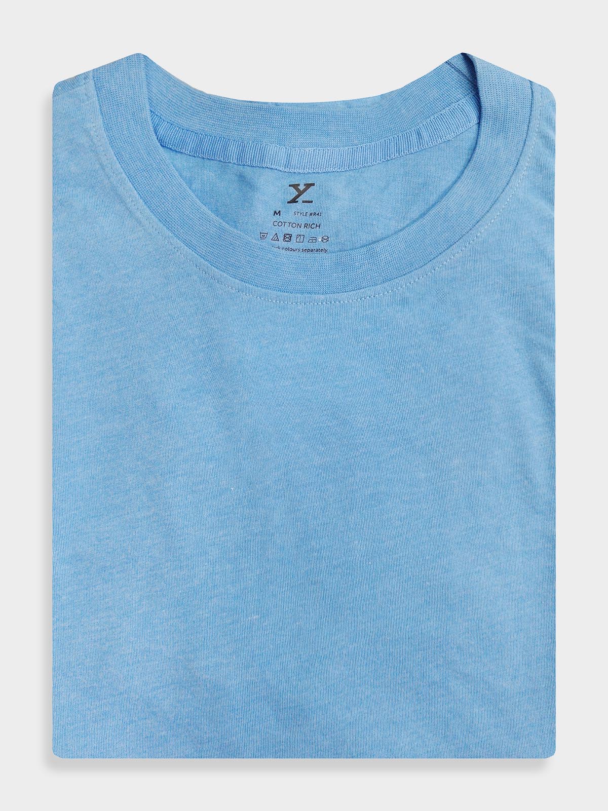 Mens Crew Neck Blue T-Shirt