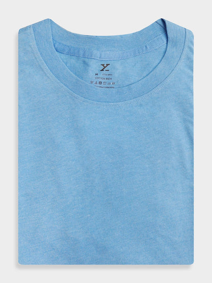 Mens Crew Neck Blue T-Shirt