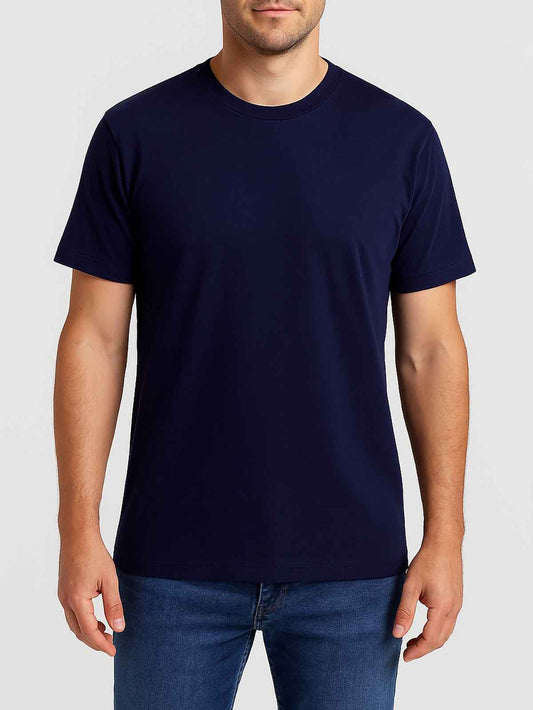 Mens Crew Neck Navy T-Shirt