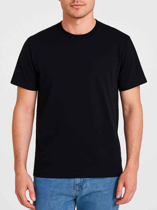 Mens Crew Neck Black T-Shirt