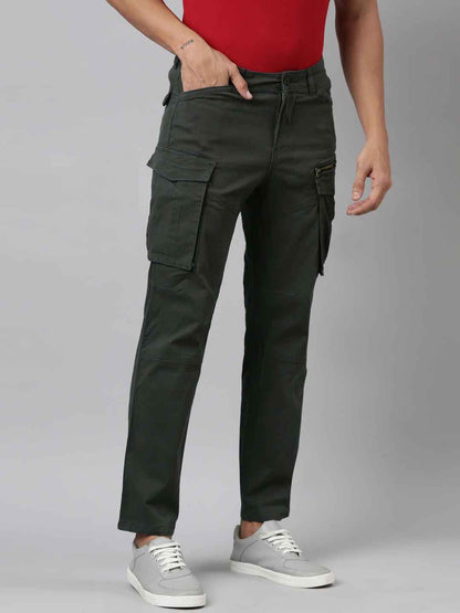 Mens Woven Olive Cargo Pant