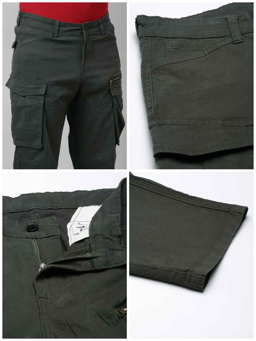 Mens Woven Olive Cargo Pant