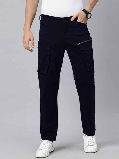 Mens Woven Navy Cargo Pant
