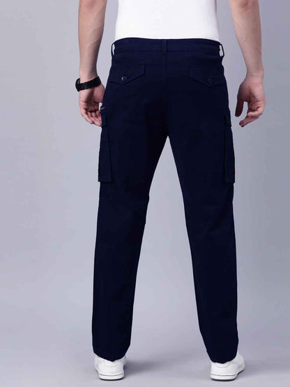 Mens Woven Navy Cargo Pant