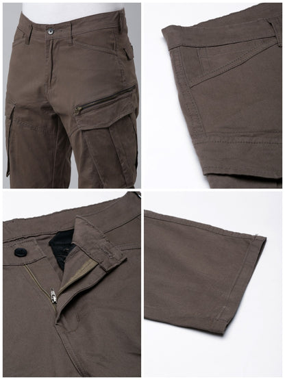 Mens Woven Steel Grey Cargo Pant