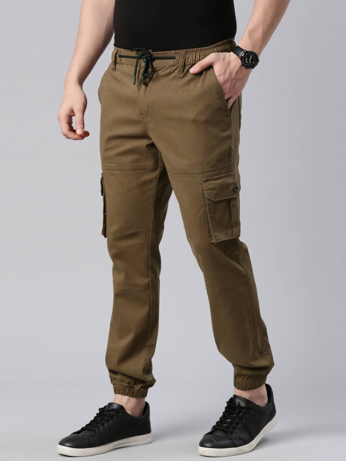 Mens Brown Cargo Pant