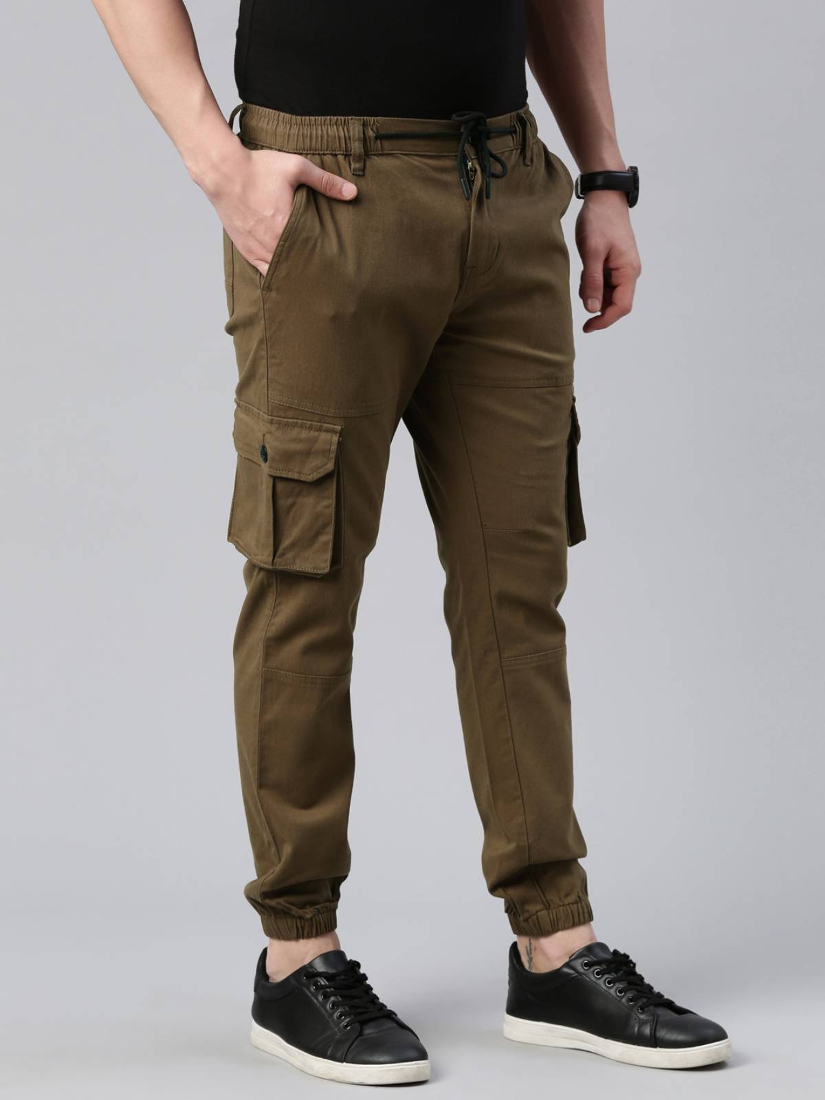 Mens Brown Cargo Pant